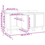 vidaXL Table de travail commerciale avec armoire 180x60x96 cm Inox