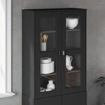 vidaXL Dessus pour buffet VIKEN noir bois d'ingénierie
