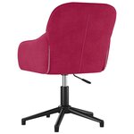 vidaXL Chaise pivotante de bureau Rouge bordeaux Velours
