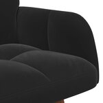vidaXL Sofa 2 places Noir 115 x 61 x 87 cm Velours