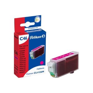 C46 cartouche jet d'encre compatible avec oem cli-526m 4542b001 magenta pelikan printing
