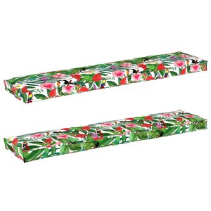 vidaXL Set de coussins de palette Floral 2 Pièces Jungle tropicale