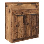 vidaXL Buffet avec tiroir 3 Pièces Bois Ancien Bois d'ingénierie