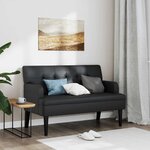 vidaXL Banc avec dossier noir 112x65 5x75 cm similicuir