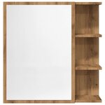 vidaXL Armoire à miroir salle de bain chêne artisanal 62 5x20 5x64 cm