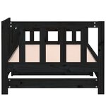 vidaXL Lit coulissant Noir 2x(80x200) cm Bois de pin massif