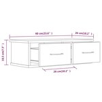 vidaXL Armoire murale Chêne fumé 60x26x18 5 cm Bois d'ingénierie