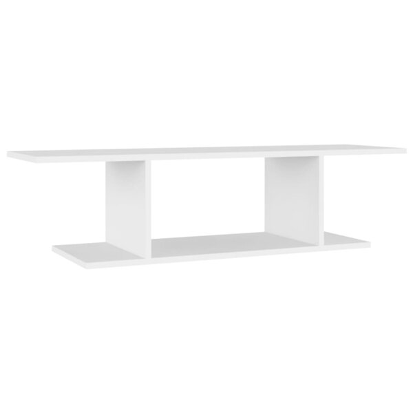 vidaXL Meuble TV mural Blanc 103x30x26 5 cm