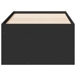 vidaXL Lit de jour avec tiroirs sans matelas noir 90x200 cm