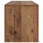 vidaXL Meuble TV avec lumières LED vieux bois bois d'ingénierie