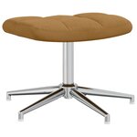 vidaXL Chaise de relaxation avec tabouret Marron Velours