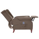 vidaXL Fauteuil de massage inclinable Taupe Tissu