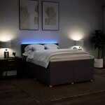 vidaXL Sommier à lattes de lit avec matelas Marron foncé 140x190 cm