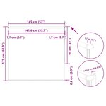 vidaXL Store enrouleur occultant blanc cassé 145x175 cm largeur tissu