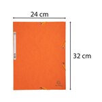 EXACOMPTA - Chemise a élastique - 3 rabats - 24 x 32 - Carte lustrée 390G - Orange