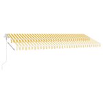 vidaXL Auvent automatique sur pied 500x350 cm Jaune/Blanc