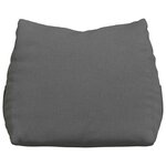 vidaXL Coussin de Dos Gris foncé 60 x 20 x 50 cm tissu