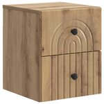 vidaXL Cabinet de chevet mural 2 pc Chêne artisanal 33 x 34 5 x 40 cm