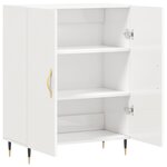 vidaXL Buffet Blanc brillant 69 5x34x90 cm Bois d'ingénierie