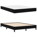 vidaXL Lit à ressorts avec matelas Noir 140 x 190 cm tissu