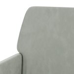 vidaXL Banc Gris clair 108x79x79 cm Velours