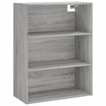 vidaXL Buffet haut Sonoma gris 69 5x34x180 cm Bois d'ingénierie