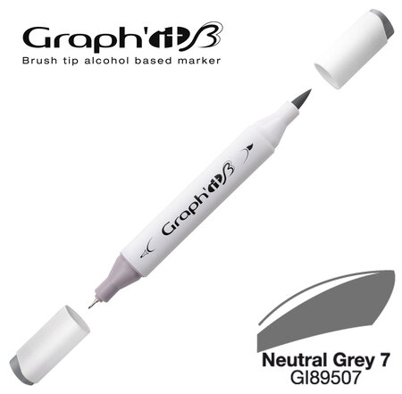 Marqueur manga à l'alcool Graph'it Brush 9507 Neutral Grey 7