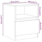 vidaXL Table de chevet chêne artisanal 40x40x50 cm bois d’ingénierie