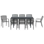 vidaXL Ensemble de salle à manger pour jardin 9 Pièces Anthracite