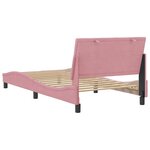 vidaXL Cadre de lit sans matelas Hanko rose 100x200 cm velours