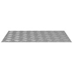 vidaXL plaques de métal aluminium 2 Pièces antidérapantes 70x50 cm