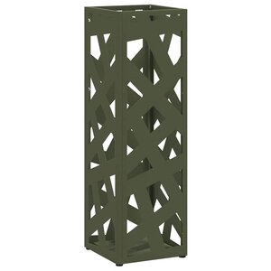 vidaXL Porte-parapluie Olive 15 5 x 15 5 x 49 cm Acier