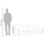 vidaXL Canapé-lit à 2 places vert clair velours