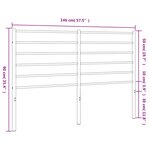 vidaXL Tête de lit métal blanc 140 cm