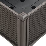 vidaXL Jardinière avec pieds marron 160x120x42 cm PP