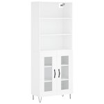 vidaXL Buffet haut Blanc 69 5x34x180 cm Bois d'ingénierie