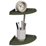 vidaXL Étagère flottante avec étagère 2 Pièces Vert olive 18 x 18 x 2 cm
