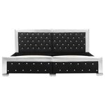 vidaXL Cadre de lit Noir Similicuir 180 x 200 cm
