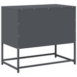 vidaXL Meuble TV anthracite 68x39x60 5 cm acier