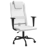 vidaXL Chaise de bureau réglable en hauteur blanc