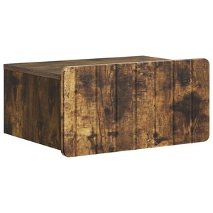 vidaXL Cabinet de chevet mural Chêne fumé 49 x 34 5 x 24 cm
