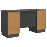 vidaXL Bureau avec étagère Noir 142 5 x 50 x 75 cm Bois d'ingénierie