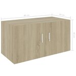 vidaXL Armoire murale Chêne sonoma 80x39x40 cm Bois d'ingénierie