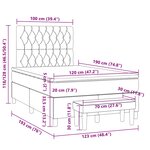 vidaXL Sommier à lattes de lit avec matelas gris foncé 120x190cm tissu