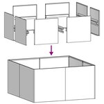 vidaXL Jardinière rouillé 80x80x40 cm acier inoxydable