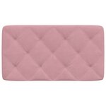 vidaXL Coussin de tête de lit rose 90 cm velours