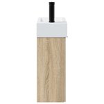 vidaXL Meuble de salle de bain avec robinet Chêne Sonoma