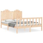 vidaXL Cadre de lit sans matelas 140x200 cm bois massif de pin