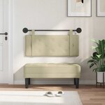 vidaXL Tête de lit suspendue Avec lumière LED Crème Simili cuir