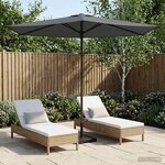 vidaXL Parasol de jardin 270 x 270 cm Polyester Rectangulaire
